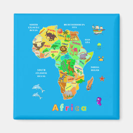 Íman Mapa Africano para Crianças