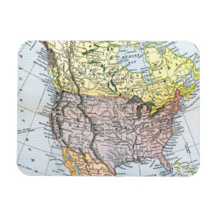 ÍMAN  MAPA: AMÉRICA DO NORTE, 1890