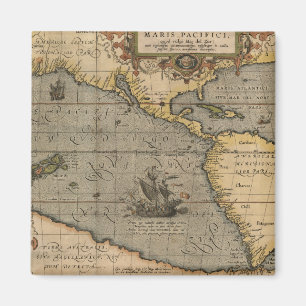 Íman Mapa antigo antigo inspirado (14) Bagagem