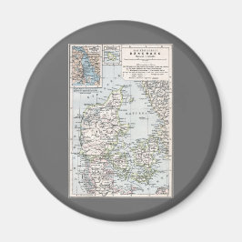 Íman Mapa antigo da Dinamarca, Danmark em dinamarquês,