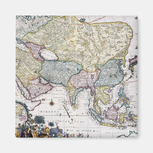 Íman Mapa antigo de Ásia   1696