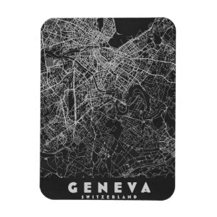 Íman Mapa Antigo de Genebra Suíça