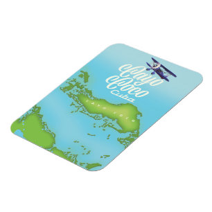 Íman Mapa antigo do estilo Cayo Coco Cuba.