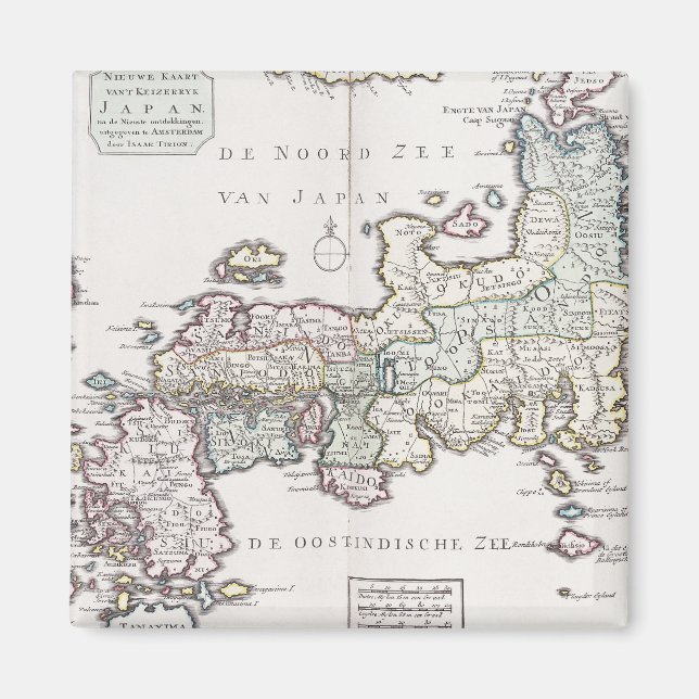 Íman Mapa antigo do Japão | 1769 (Frente)