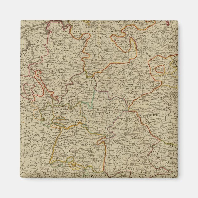 Íman Mapa atlas com coloração manual na Alemanha (Frente)