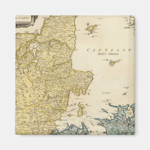 Íman Mapa Atlas da Dinamarca