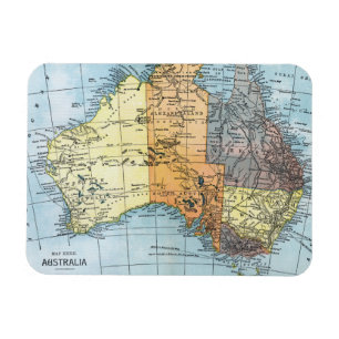 Íman MAPA: AUSTRÁLIA, c1890
