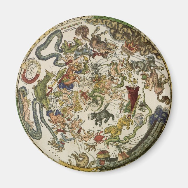 Íman Mapa celestial por Peter Apian, astronomia do (Frente)