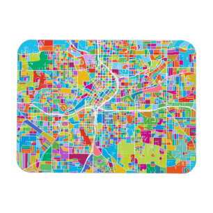 Íman Mapa colorido de Atlanta