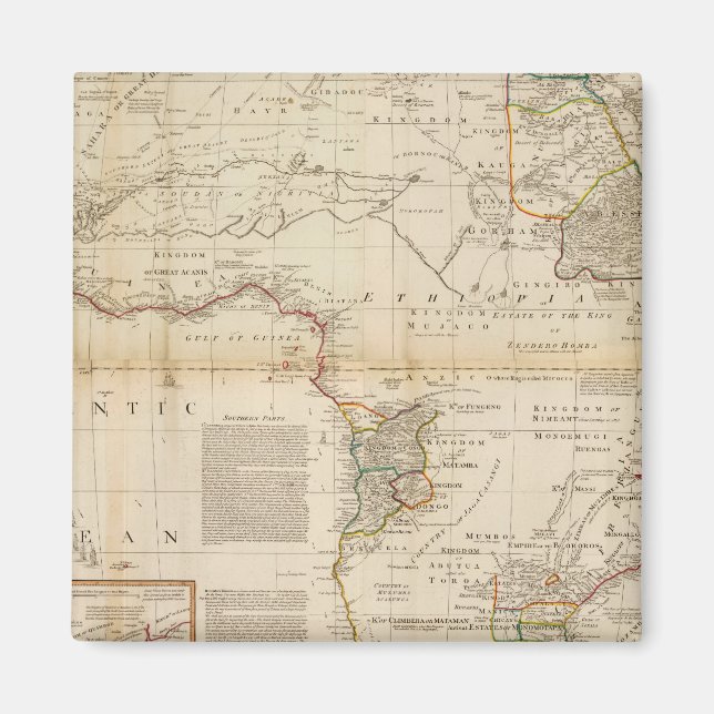 Íman Mapa composto de cor da África (Frente)