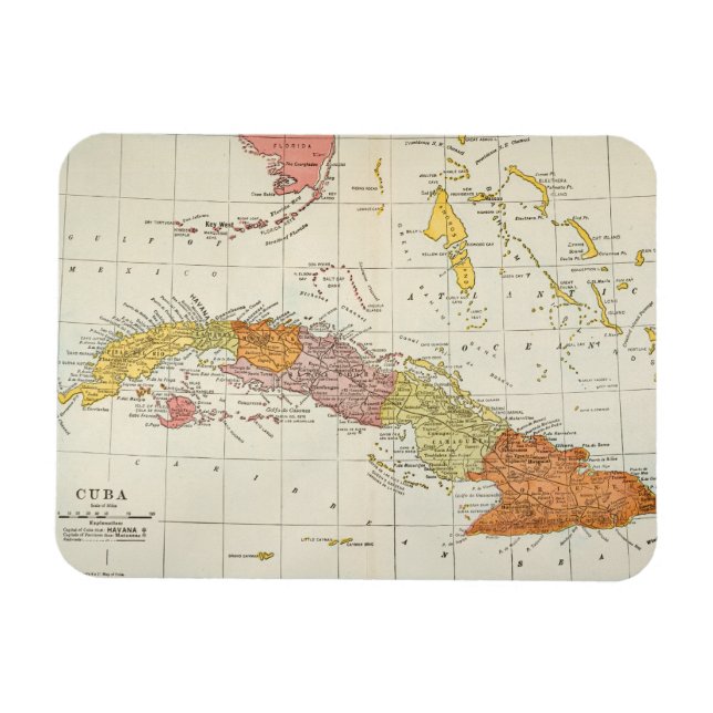 ÍMAN  MAPA: CUBA, 1900 (Horizontal)