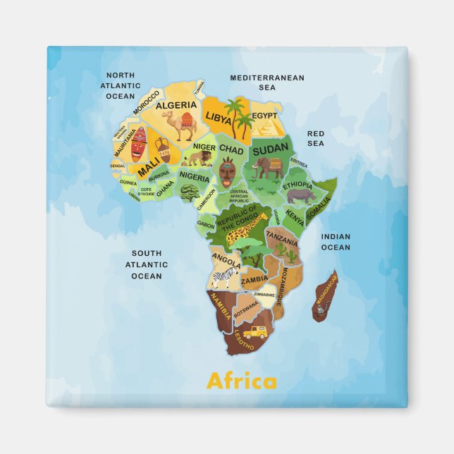 Íman Mapa da África (Frente)