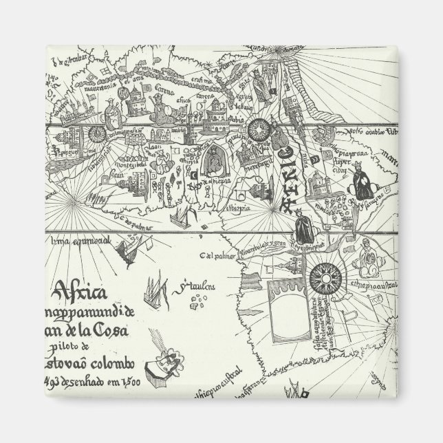 Íman Mapa da África | 1500 (Frente)