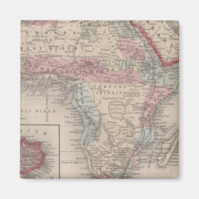 Íman Mapa da África com a Rua Helena (Frente)