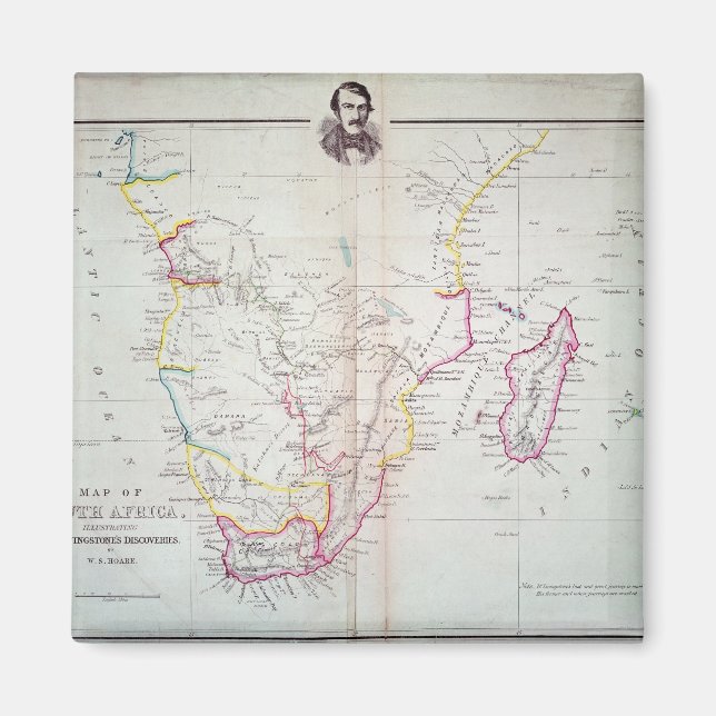 Íman Mapa da África do Sul ilustrando (Frente)