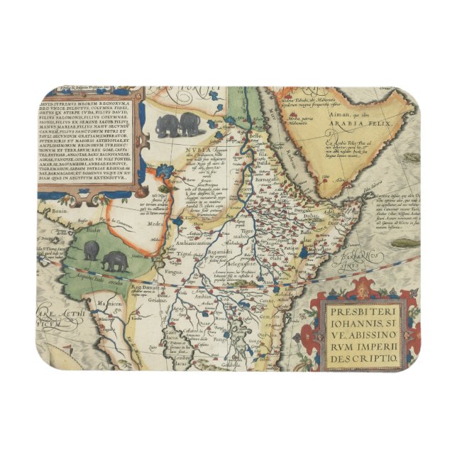 Íman Mapa da África e da Península Arábica (Horizontal)