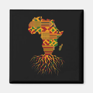 Íman Mapa da África Kente Juneteenth Afro-Americano Pre