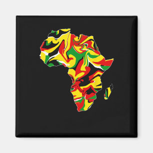 Íman Mapa da África Verde Amarelo Vermelho Orgulhoso Or