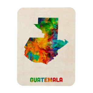 Íman Mapa da aguarela de Guatemala