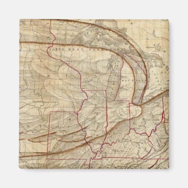 Íman Mapa da águia dos Estados Unidos (Frente)