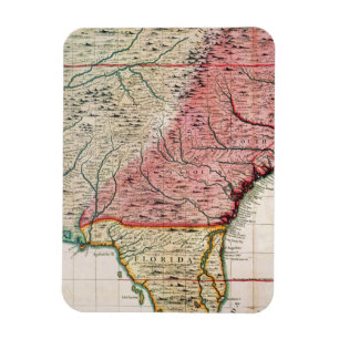 ÍMAN  MAPA DA AMÉRICA COLONIAL, 1733