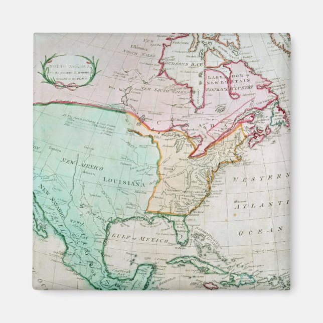 Íman Mapa da América do Norte (Frente)