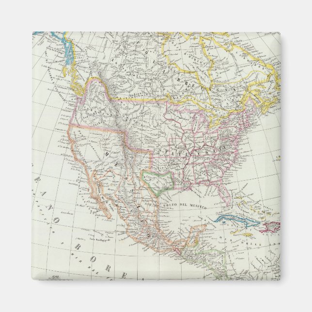 Íman Mapa da América do Norte (Frente)