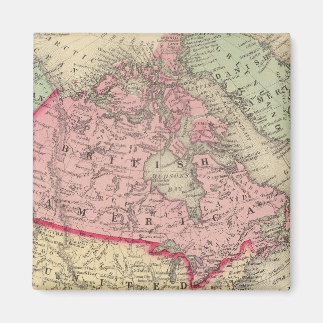 Íman Mapa Da América Do Norte (Frente)