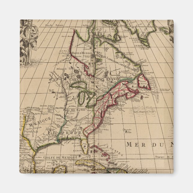 Íman Mapa da América do Norte 2 (Frente)