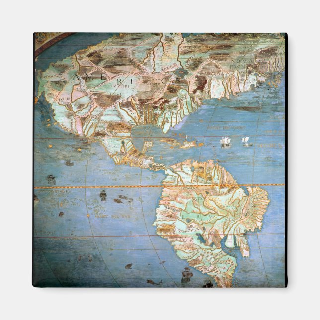 Íman Mapa da América do Norte e do Sul (Frente)