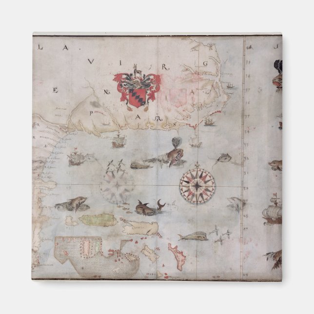 Íman Mapa da América do Norte Oriental (Frente)