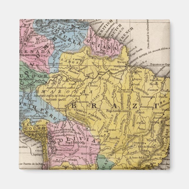 Íman Mapa da América do Sul 5 (Frente)