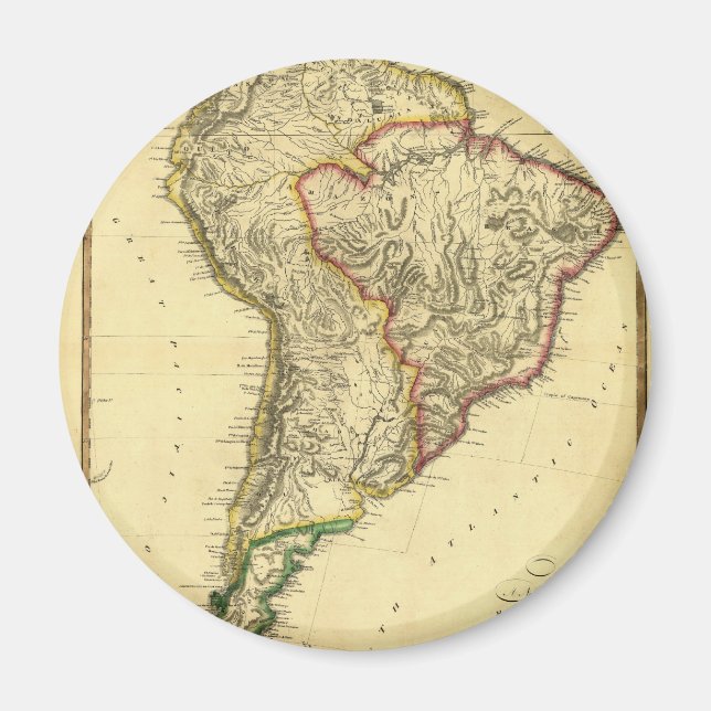Íman Mapa da América do Sul em 1817 (Frente)