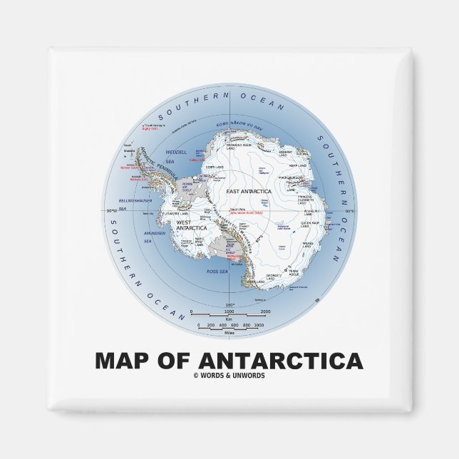 Íman Mapa Da Antártica (Geografia) (Frente)