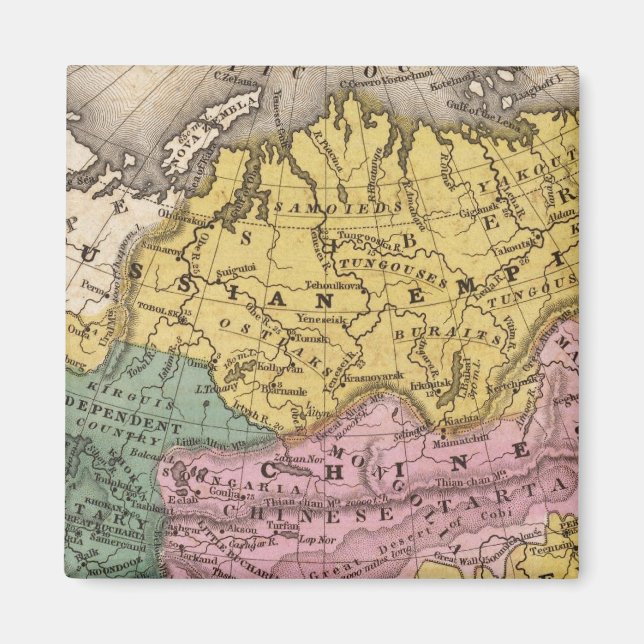 Íman Mapa da Ásia (Frente)
