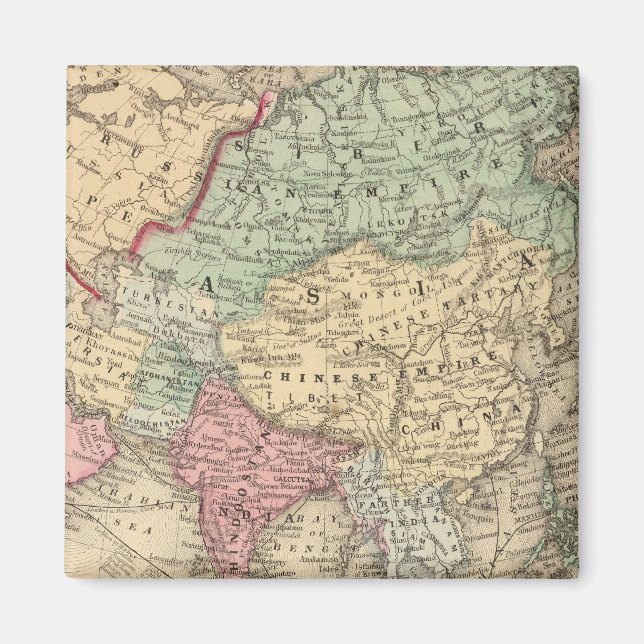 Íman Mapa da Ásia por Mitchell (Frente)