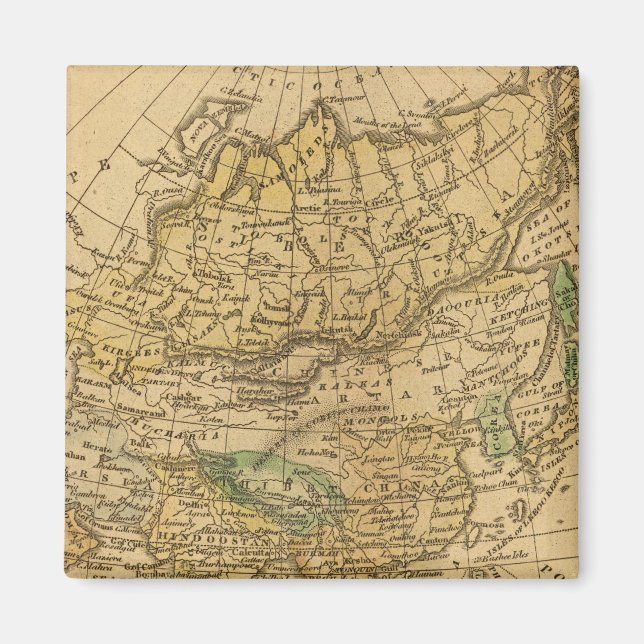 Íman Mapa da Ásia por Worcester (Frente)