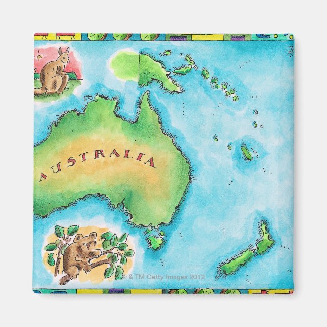 Íman Mapa da Austrália (Frente)