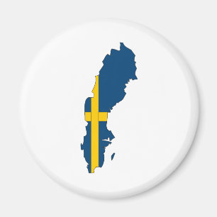 Íman Mapa da bandeira da suecia sem redução