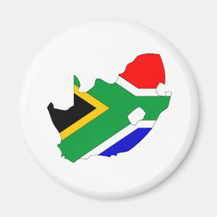 Íman Mapa da bandeira de África do Sul sem redução