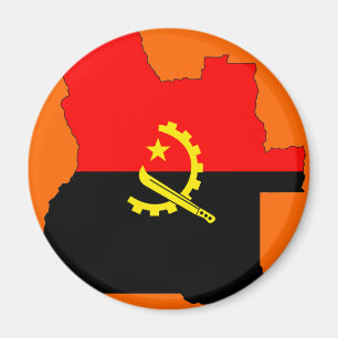 Íman Mapa da bandeira de Angola