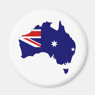 Íman Mapa da bandeira de Austrália sem redução