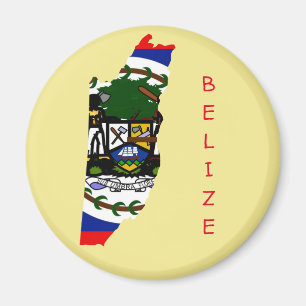 Íman Mapa da bandeira de Belize
