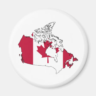 Íman Mapa da bandeira de Canadá sem redução