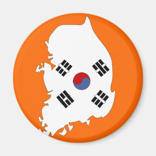 Íman Mapa da bandeira de Coreia do Sul