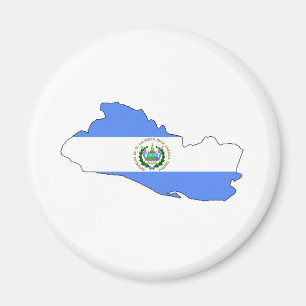 Íman Mapa da bandeira de El Salvador sem redução