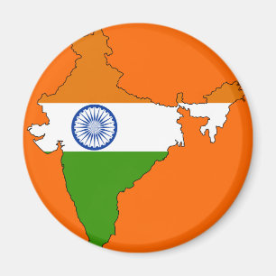 Íman Mapa da bandeira de India