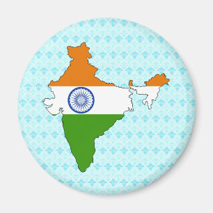 Íman Mapa da bandeira de India sem redução