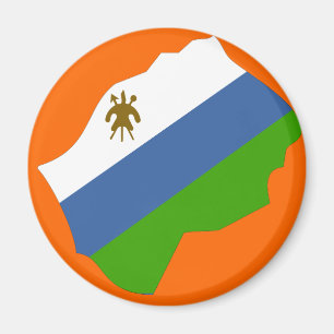 Íman Mapa da bandeira de Lesotho