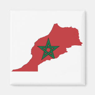 Íman Mapa da bandeira de Marrocos